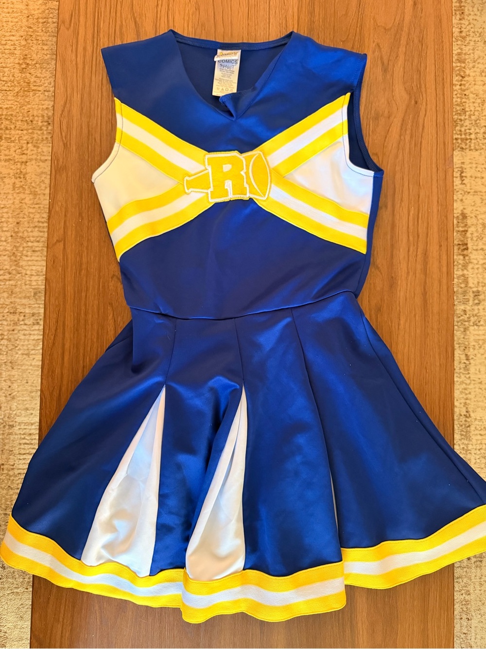 Spirit Halloween Archie Comics Size Small Cheerleading Costume Blue and Yellow